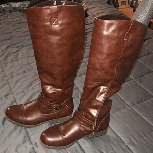 Tall brown boots